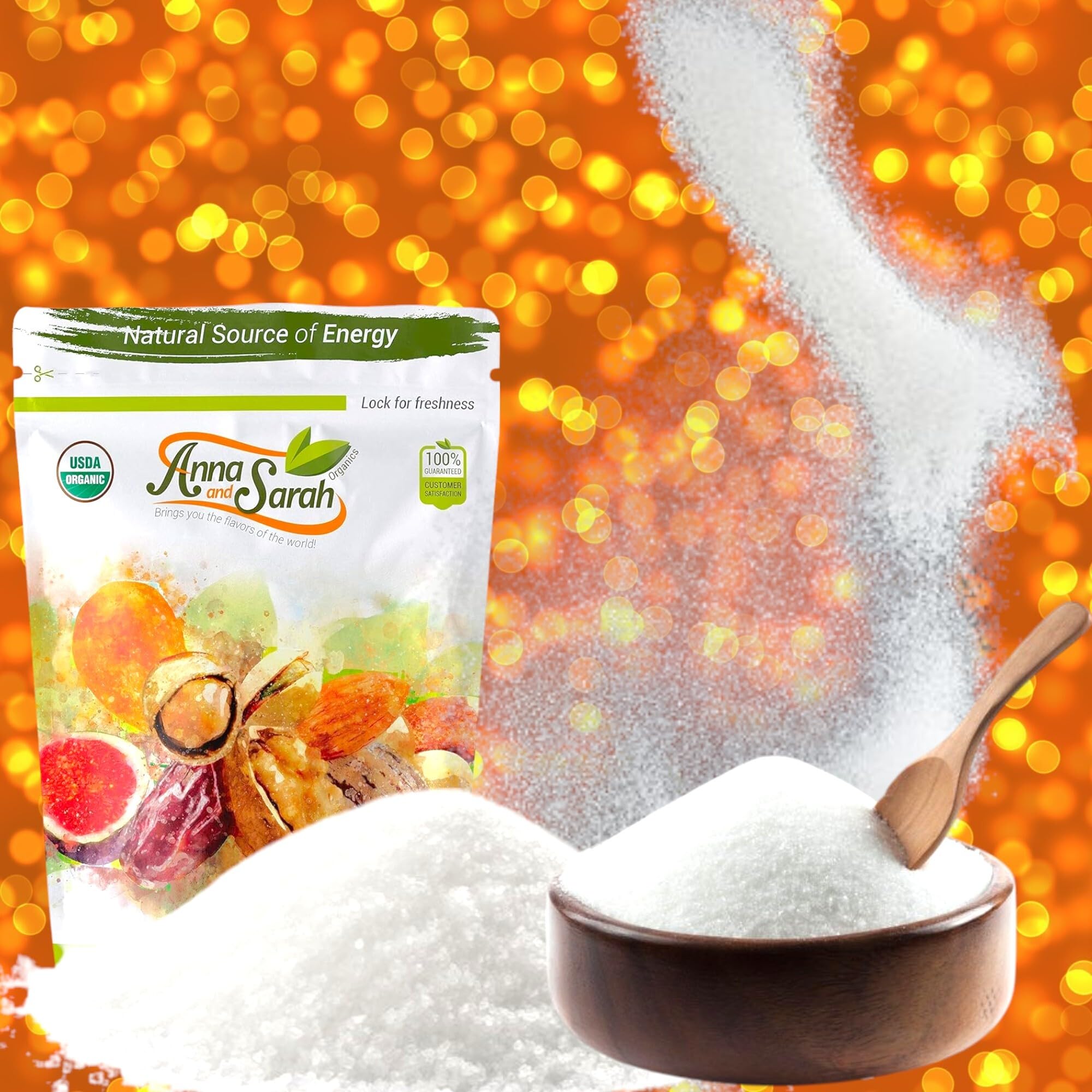 1 Lb Organic Monk Fruit Sweetener with Erythritol - Resealable Bag