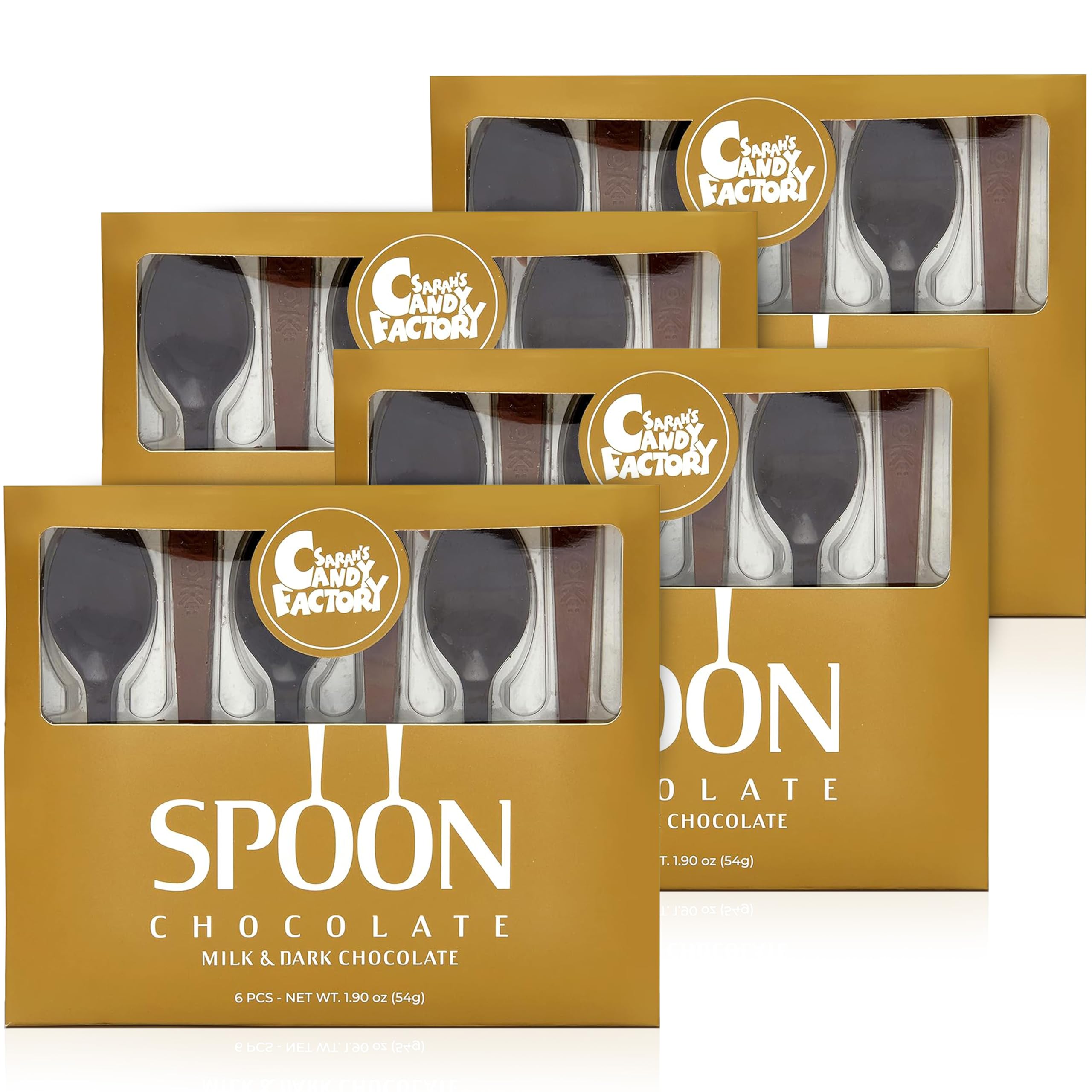 Sarah's Candy Factory Christmas Chocolate Spoons - 24 Count Gift Box