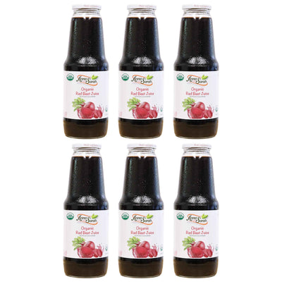 Organic Red Beet Juice 33.8 oz, 6 Pack - USDA Certified