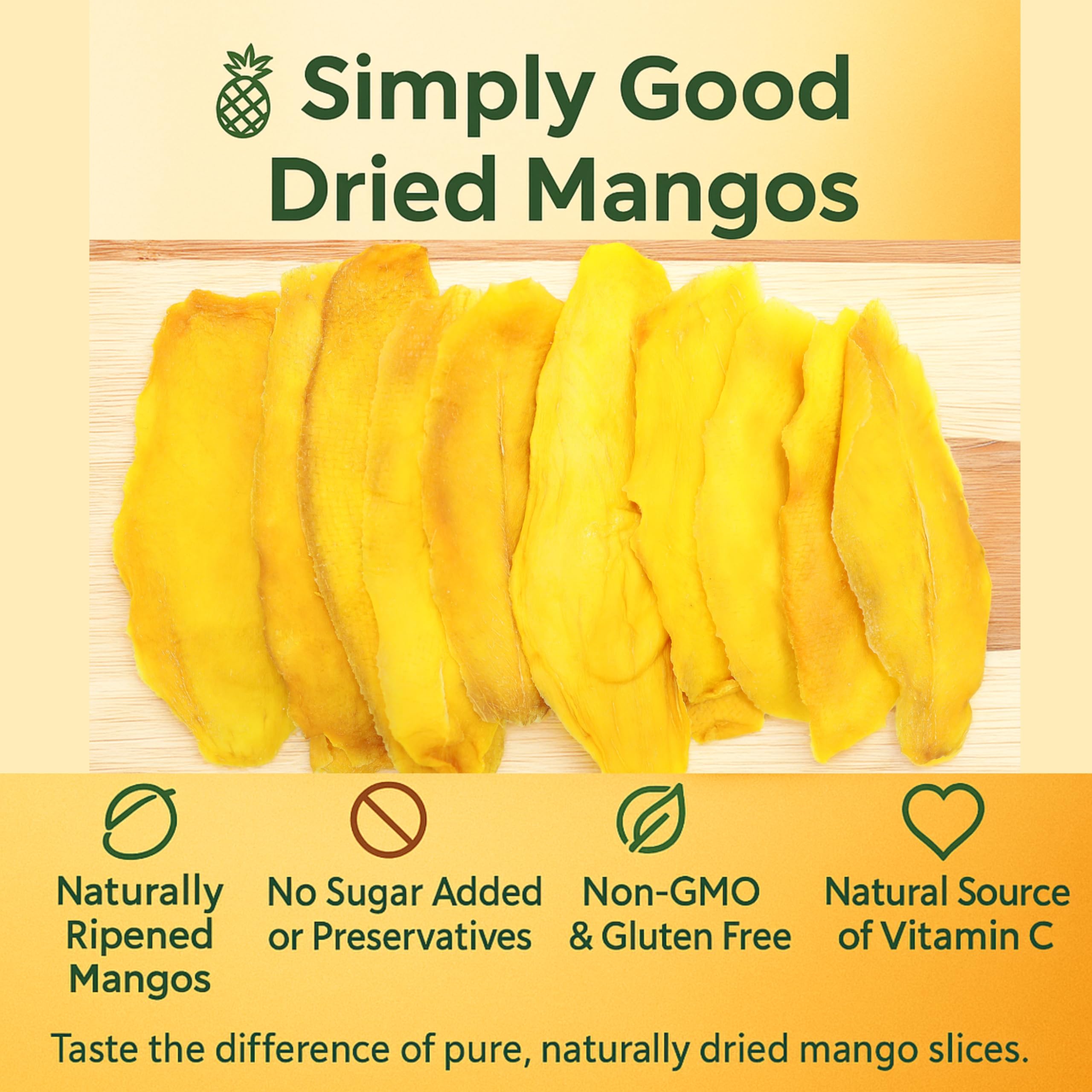 Dried Mango Slices - 33 Lbs Soft & Juicy, No Sugar Added