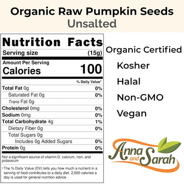 Anna and Sarah Organic Raw Shelled Pumpkin Seeds