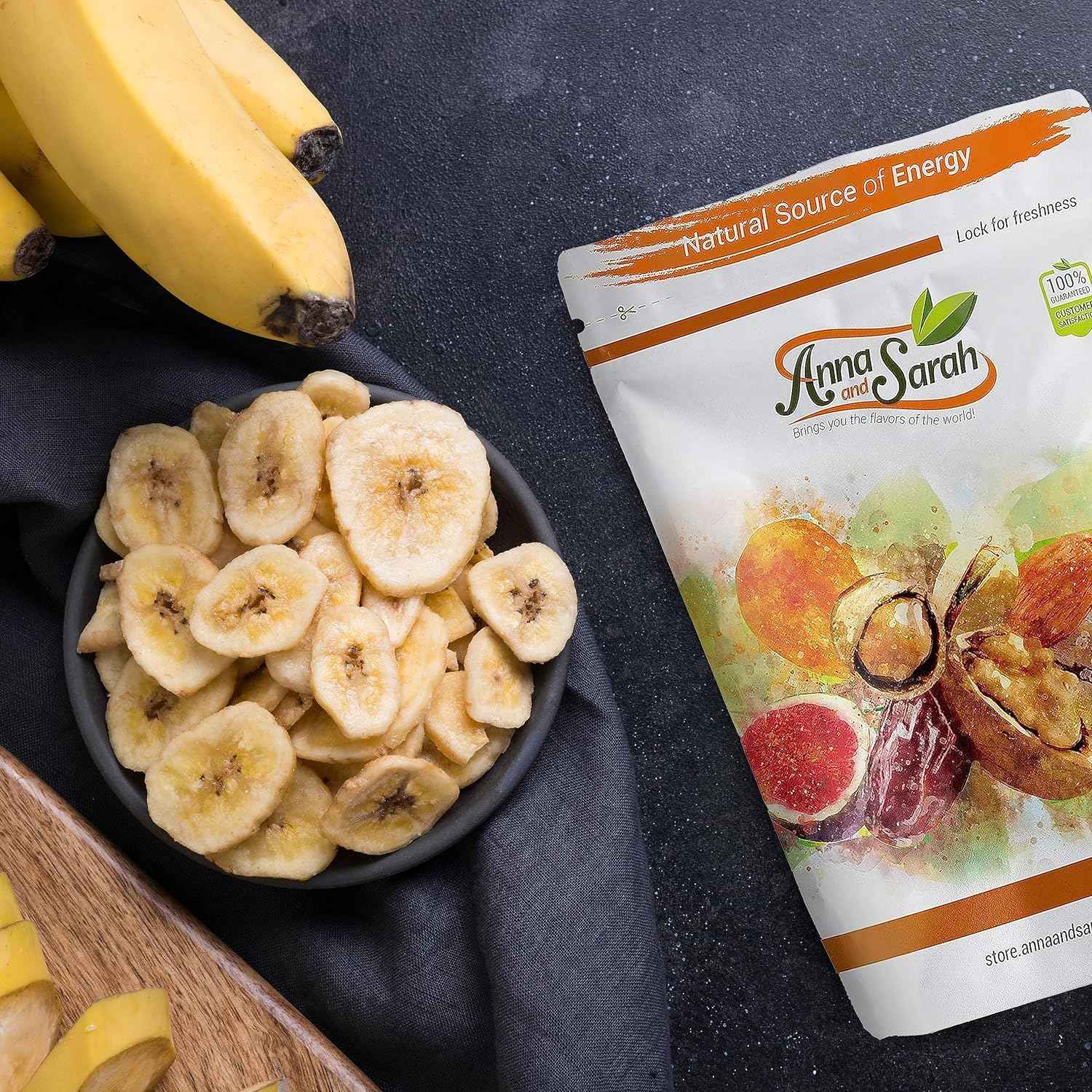 Organic Sweetened Banana Chips - 3 Lbs - Non-GMO & Vegan