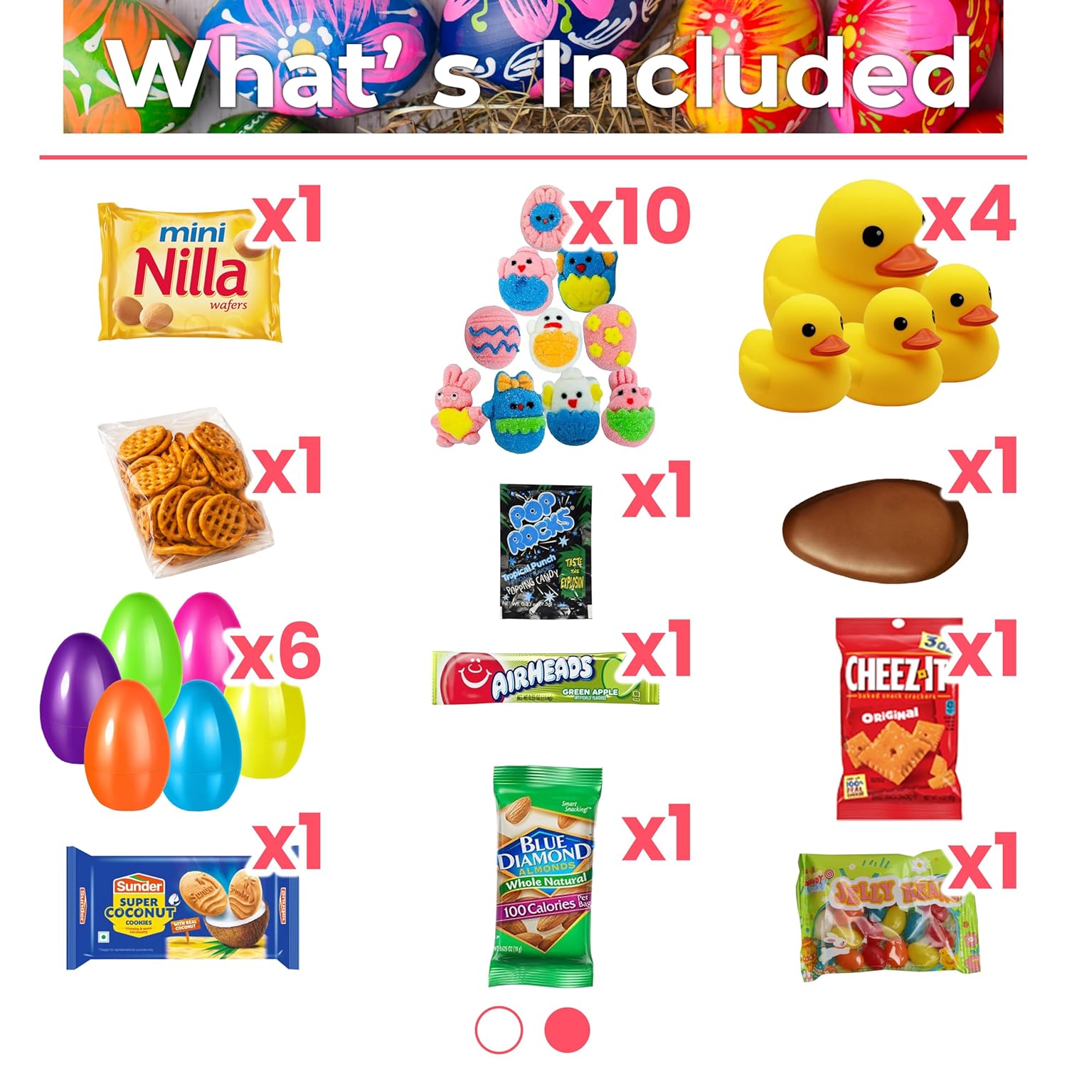 Easter Care Package Blue Gift Box (52 Pieces) Filled with Candy, Chocolates, Snacks, Cookies, and More – Perfect Easter Gifts for Family, Friends, and College Students