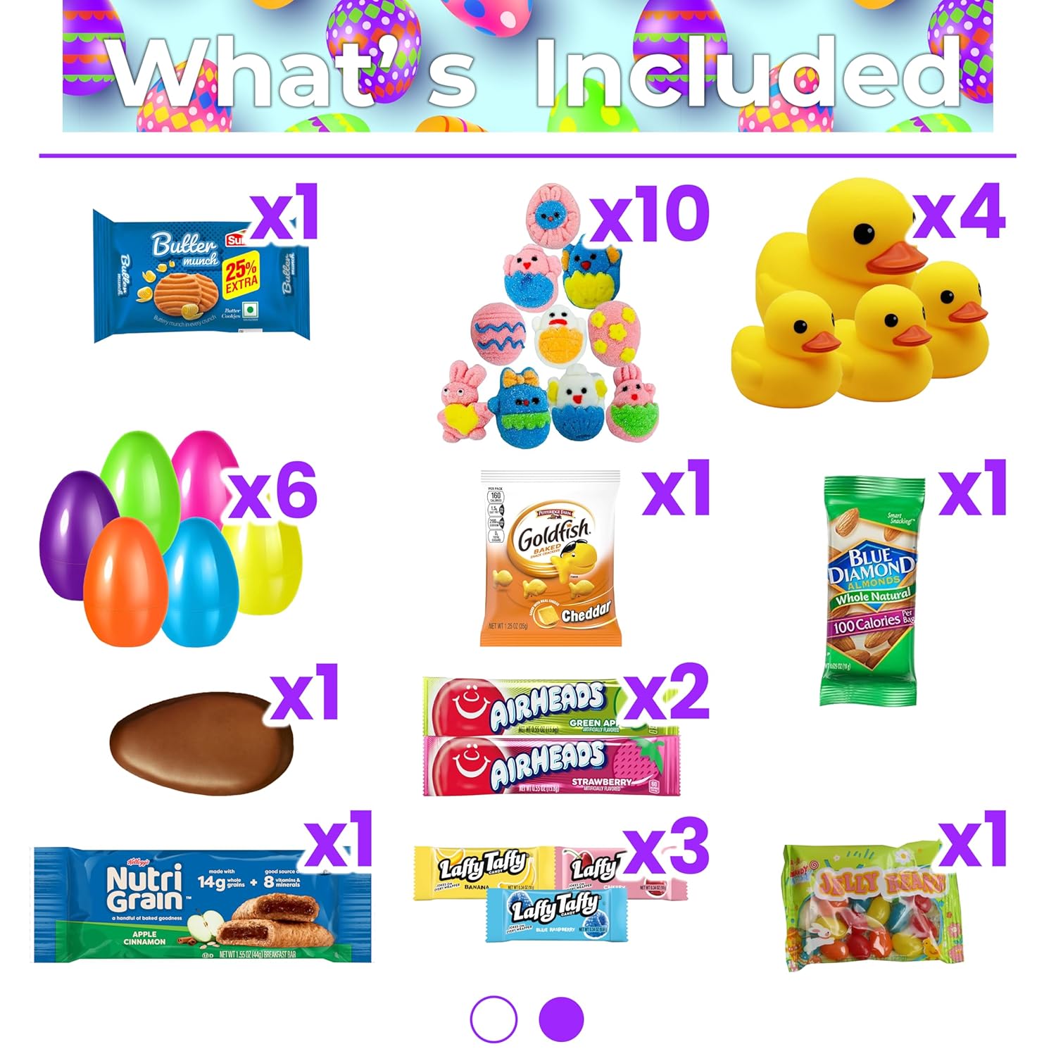 Easter Basket Tin (44 Count) Filled with Candy - Perfect Gift Package for Family and Friends