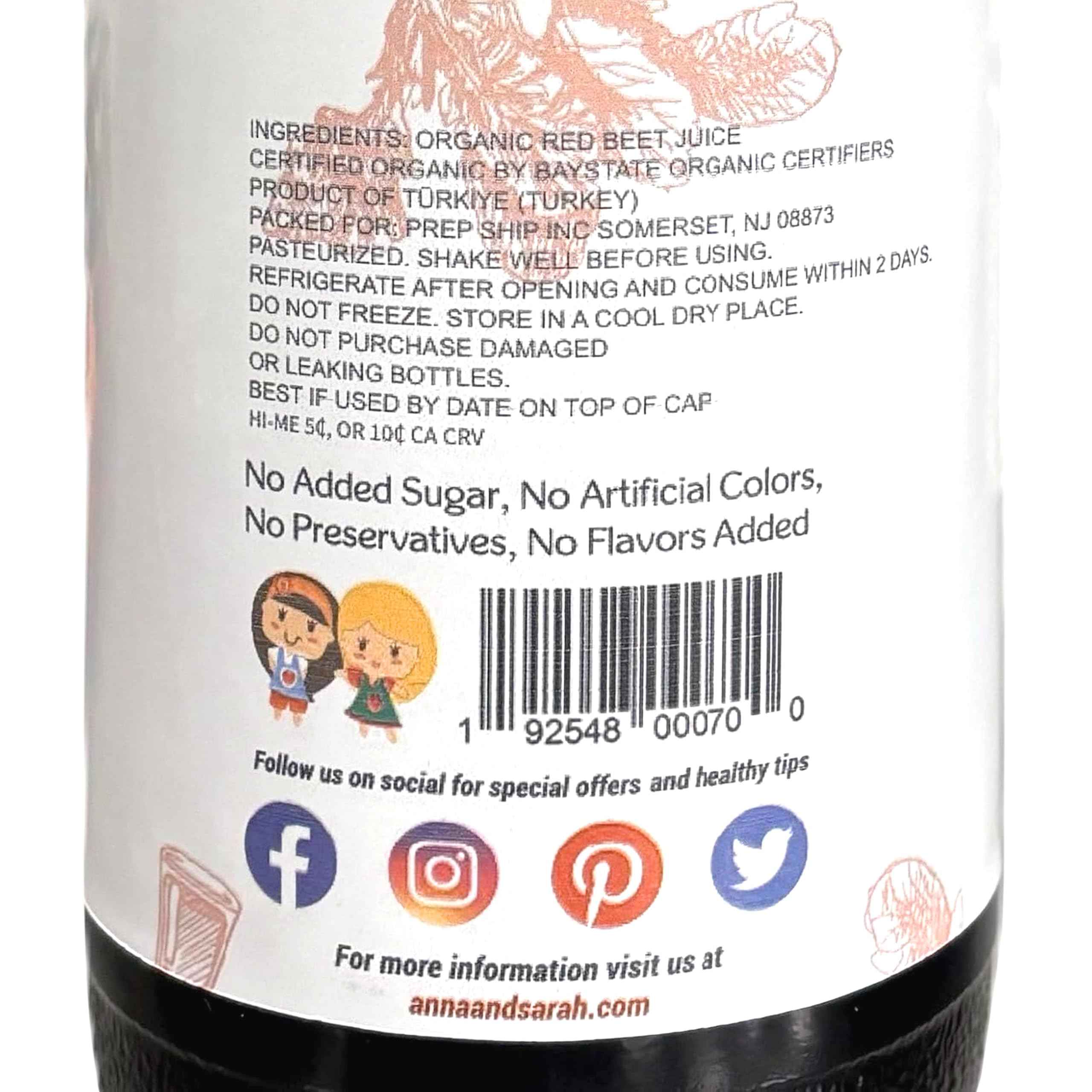 Organic Red Beat Juice (33.8 oz, 2 Pack) – USDA Certified & Pure