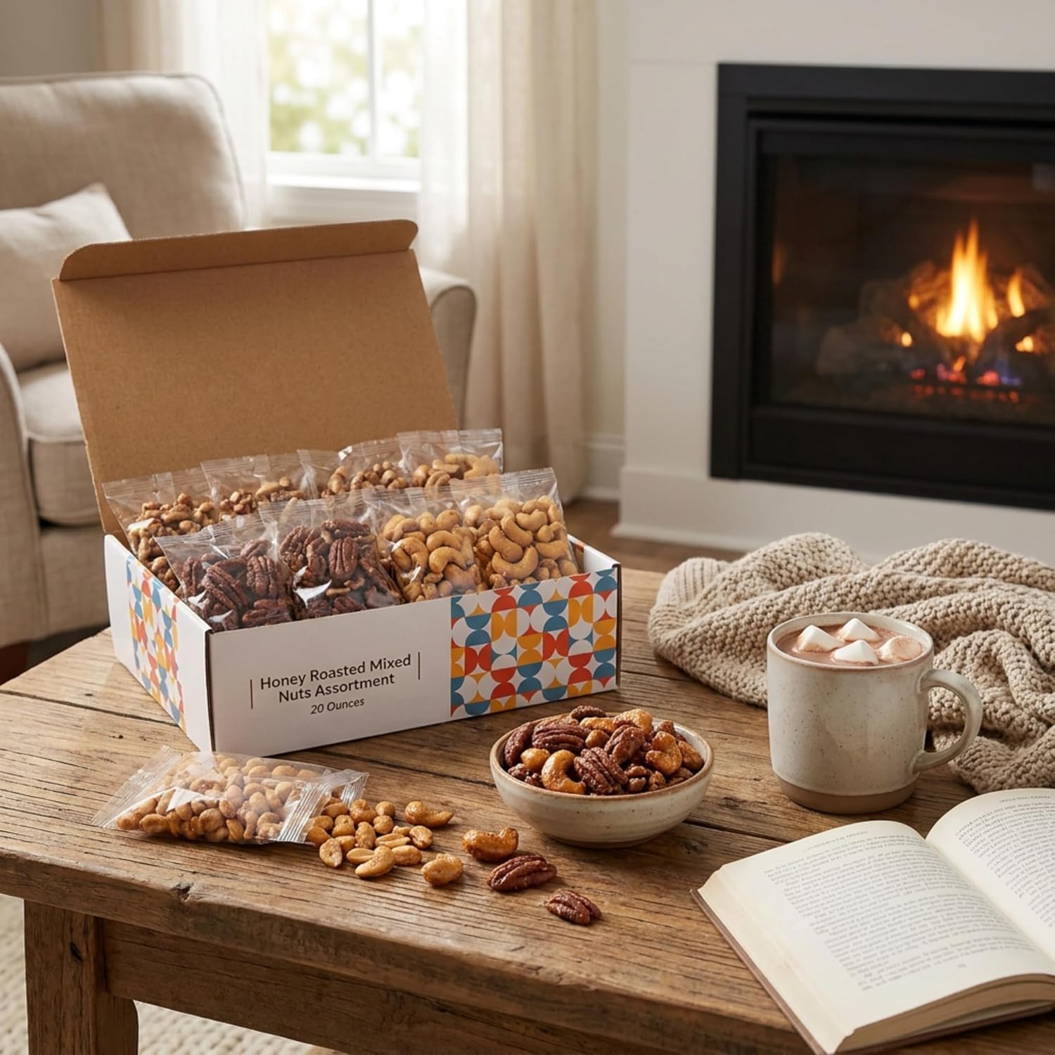 Anna and Sarah Honey Roasted Mixed Nuts Gourmet Snack Gift Box