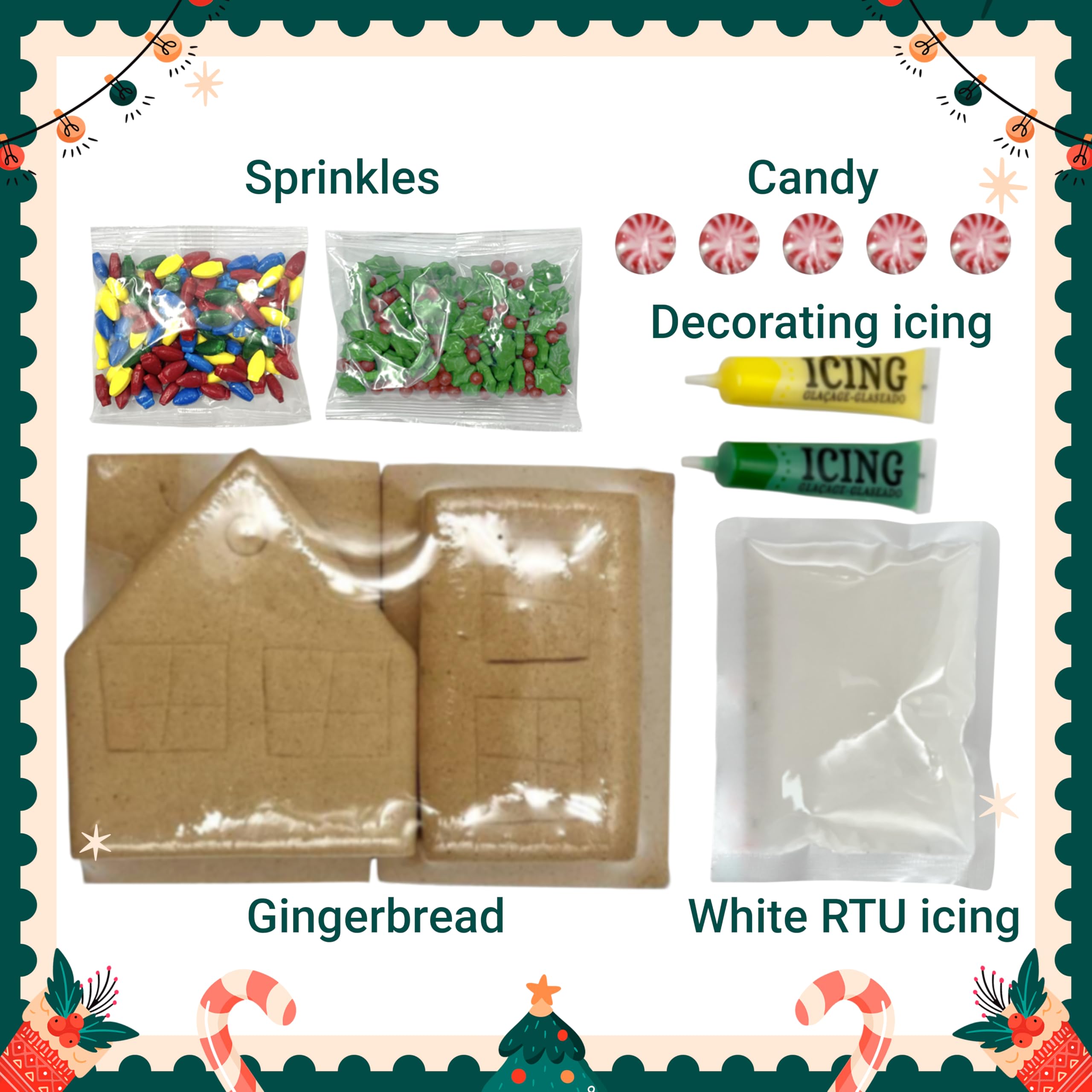 Sarah's Candy Factory Sarah's Candy Factory Gingerbread Cookie House Kit - 2 Lbs - X-Large