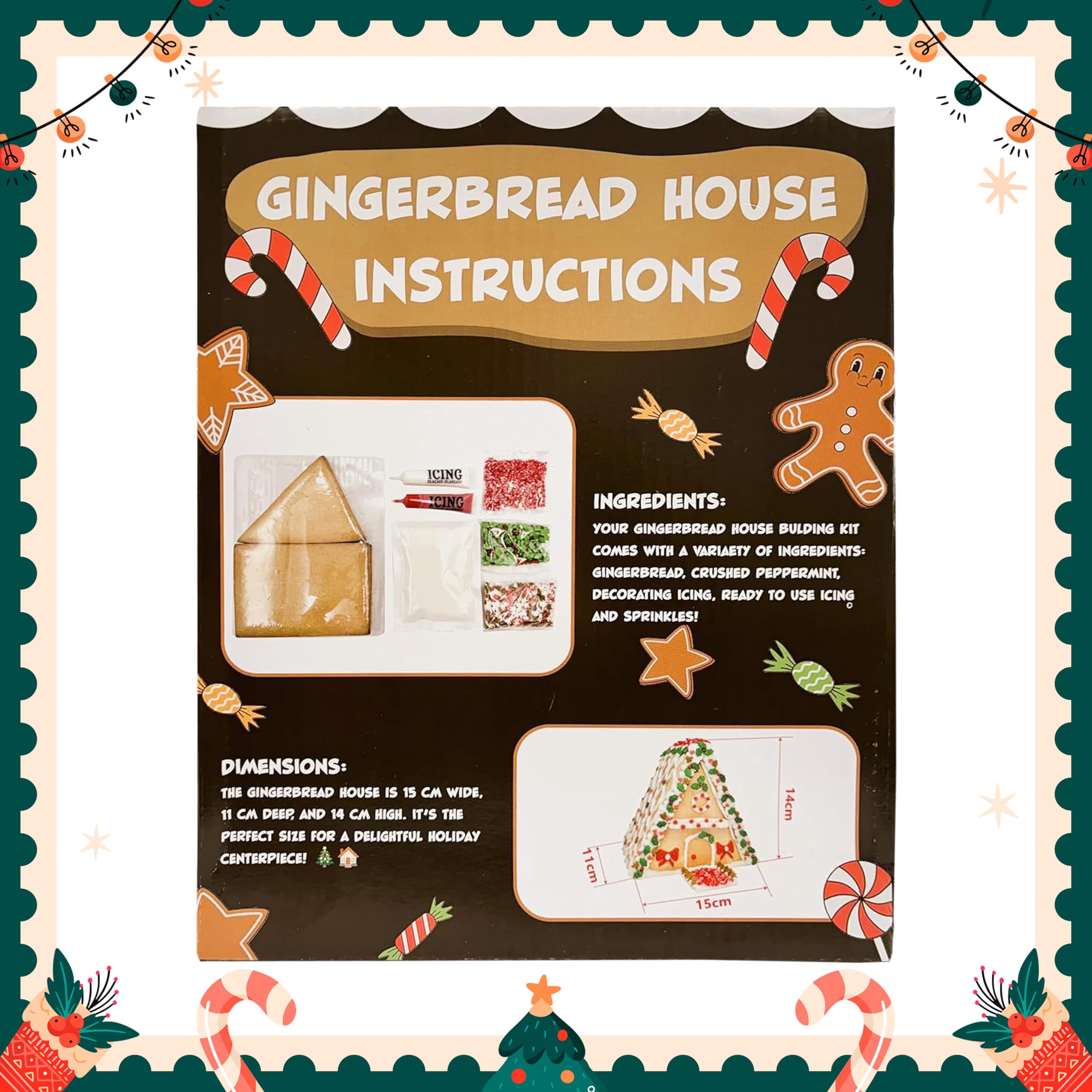Sarah's Candy Factory Sarah's Candy Factory Gingerbread Cookie House Kit - 1.6 lbs