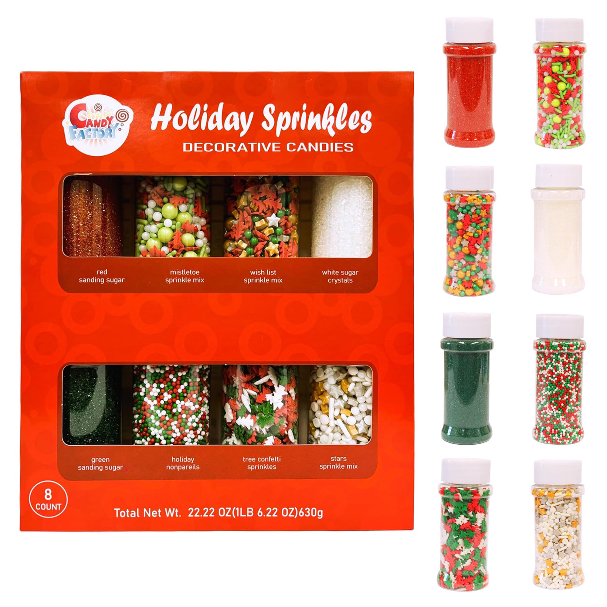 Sarah's Candy Factory Sarah's Candy Factory Holiday Cake Sprinkles Set - 8 Varieties
