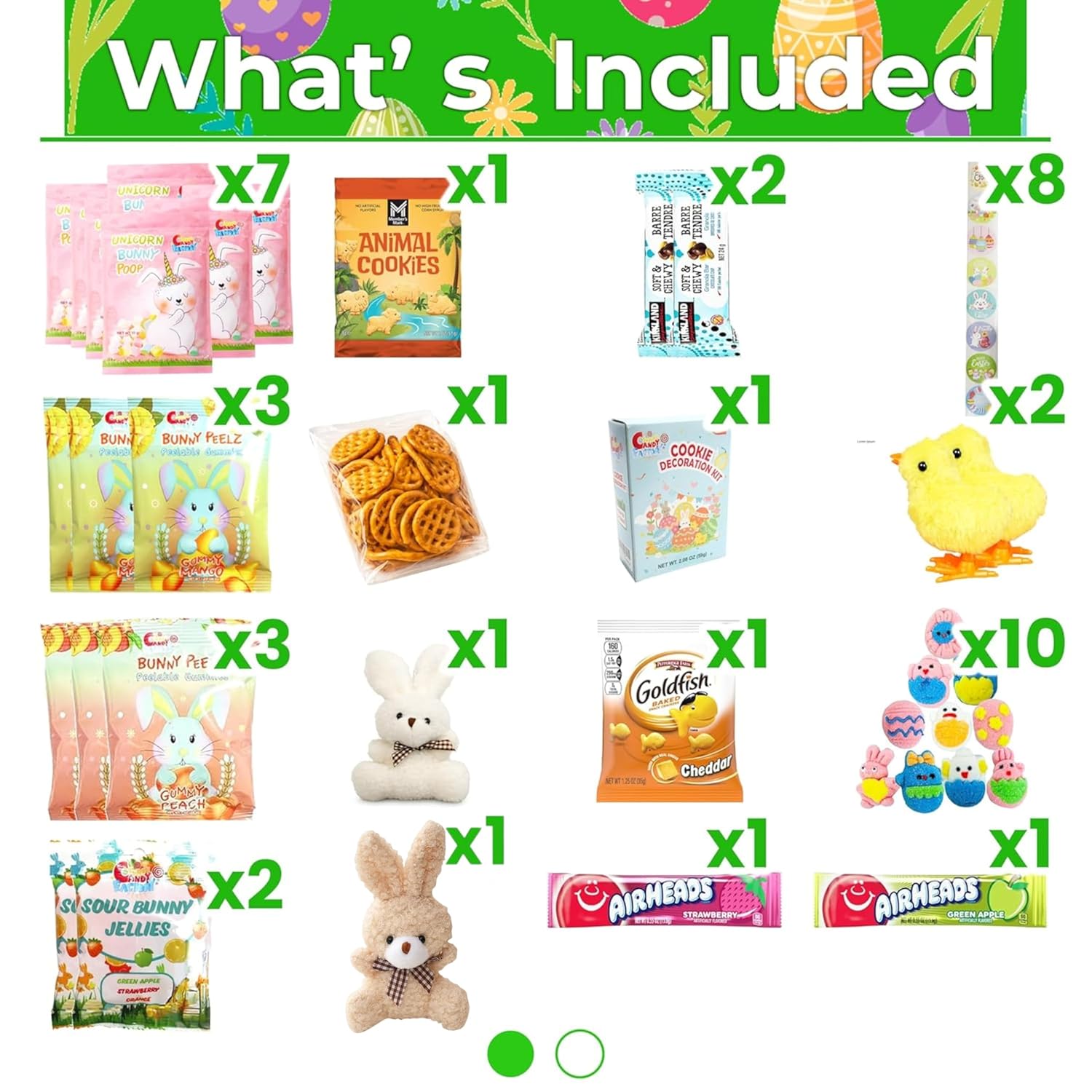 Easter Gift Basket (82 Count) Care Package with Assorted Treats, Snacks, Cookies, and Candy Gift Box for Friends and Family
