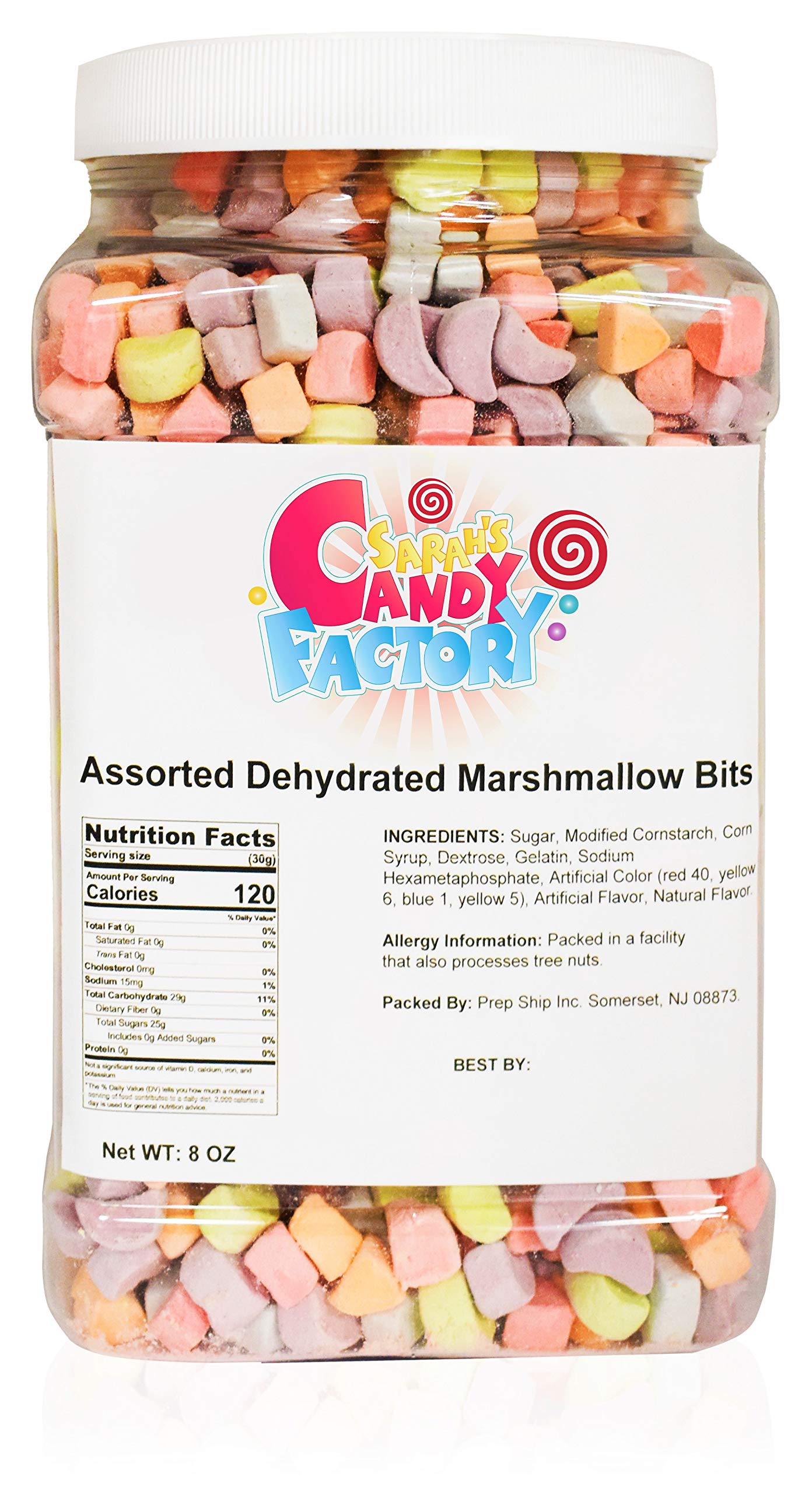 Sarah's Candy Factory Assorted Dehydrated Marshmallow Bits - 8 Oz Jar