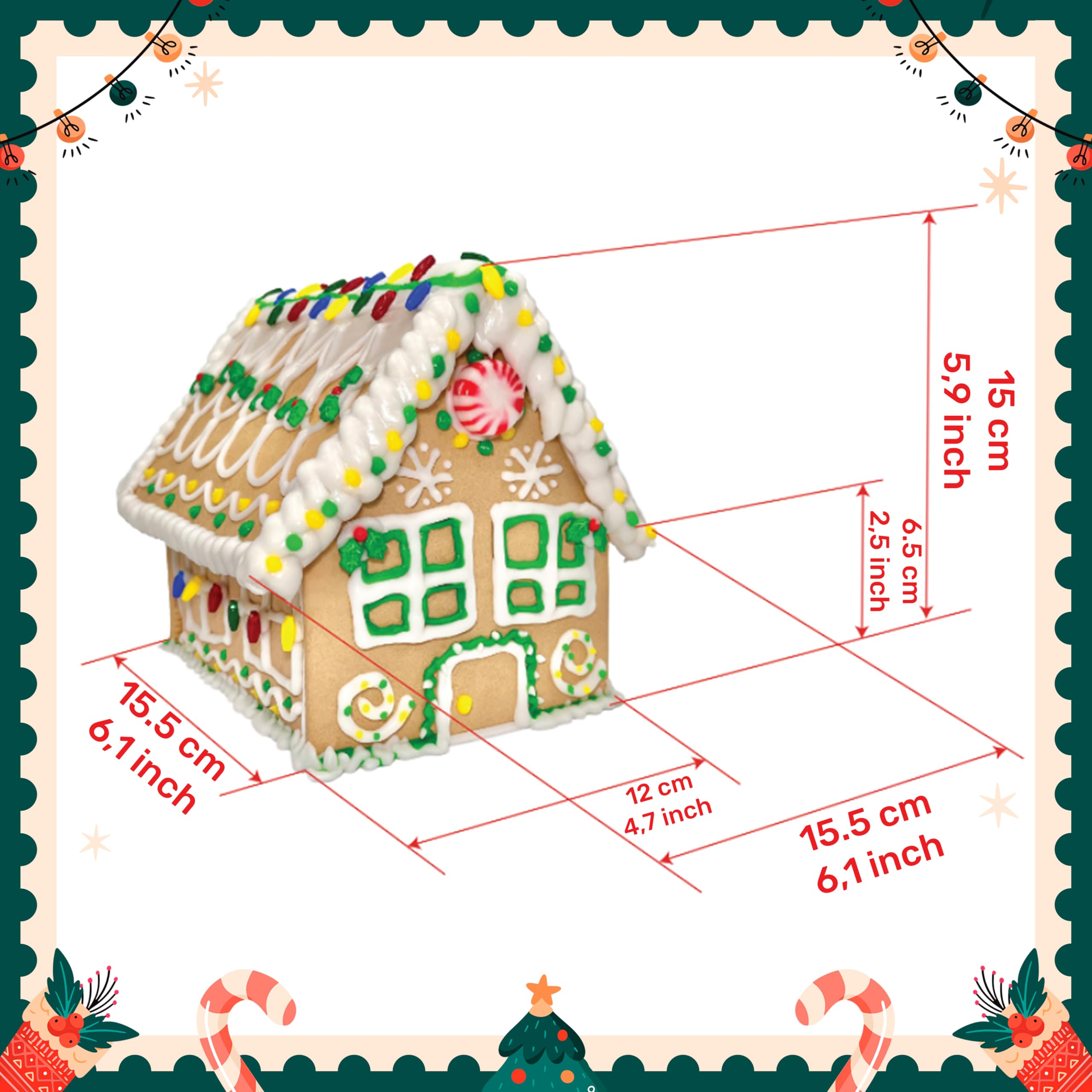 Sarah's Candy Factory Sarah's Candy Factory Gingerbread Cookie House Kit - 2 Lbs - X-Large