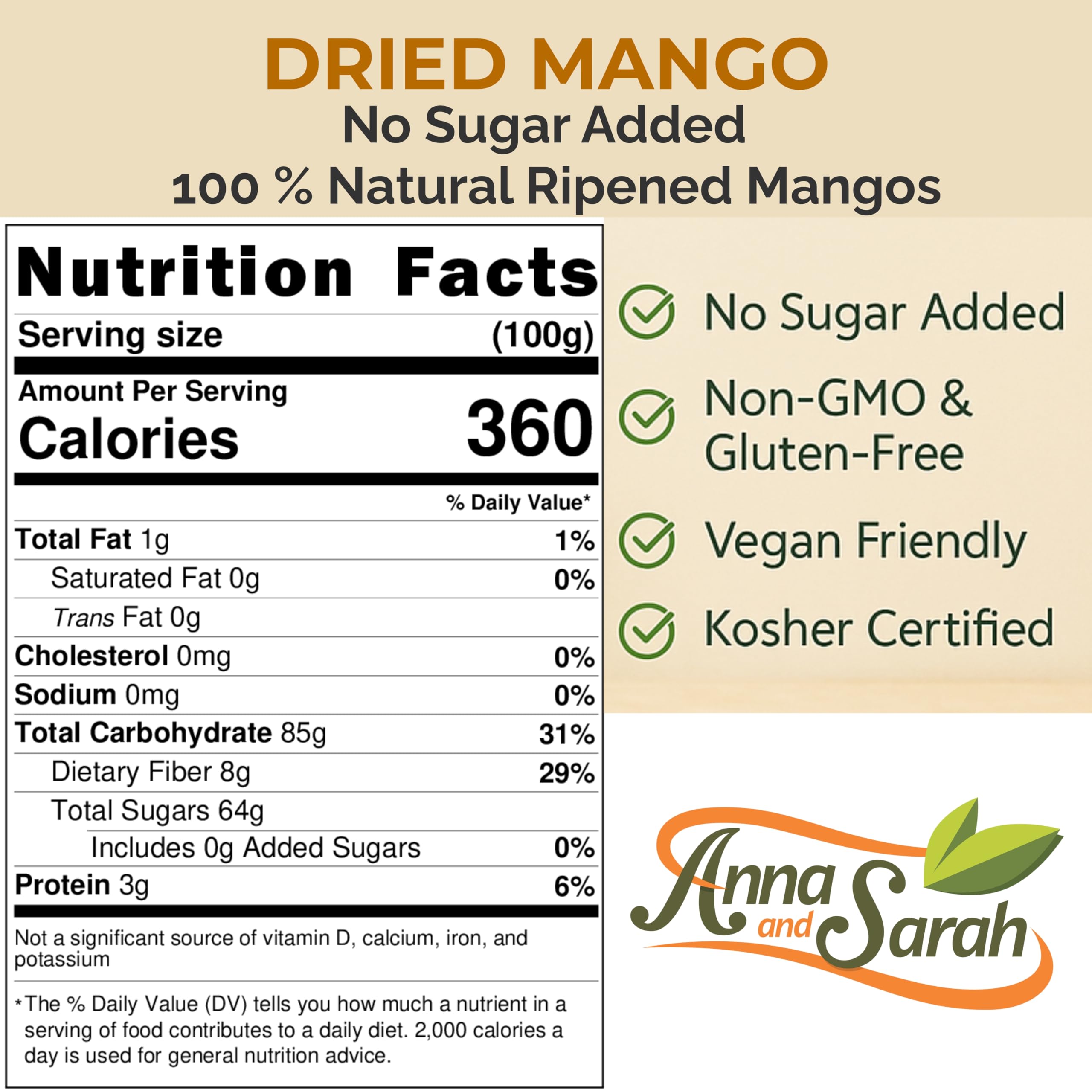 Dried Mango Slices - 33 Lbs Soft & Juicy, No Sugar Added