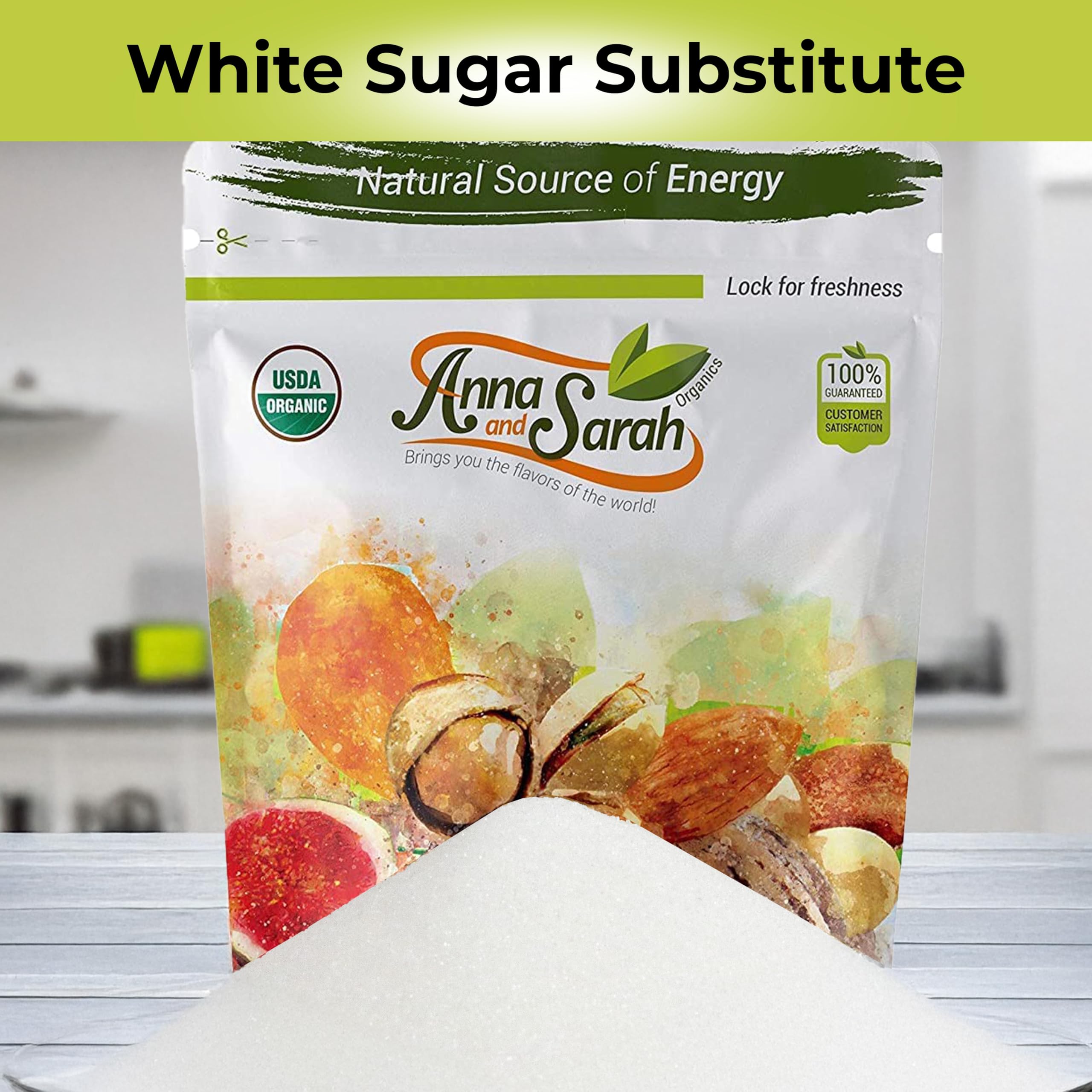 Organic Monk Fruit Sweetener 40 lbs: Bulk 8-Pack White Sugar Sub