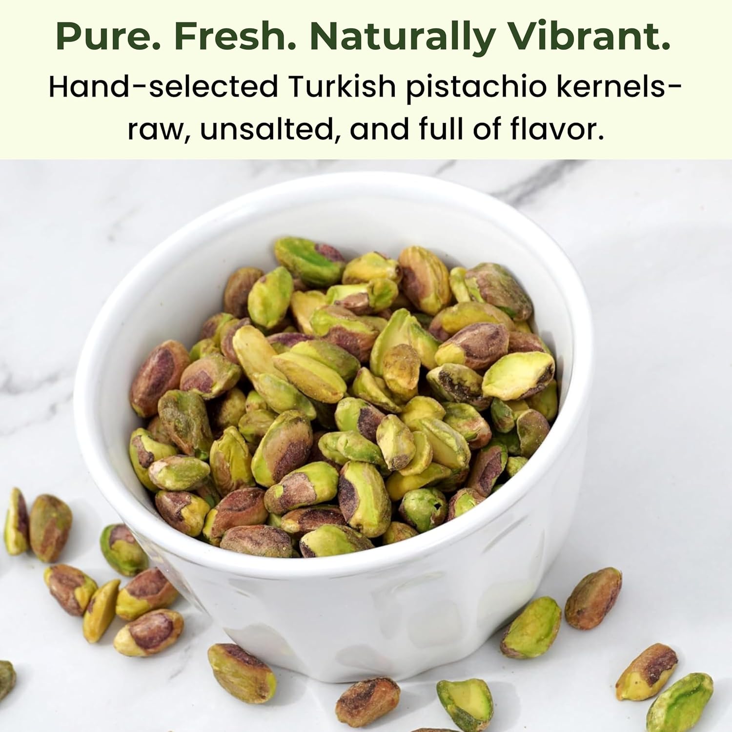 Anna and Sarah Turkish Pistachio Kernels Mavardi - Raw Shelled, 16 Oz