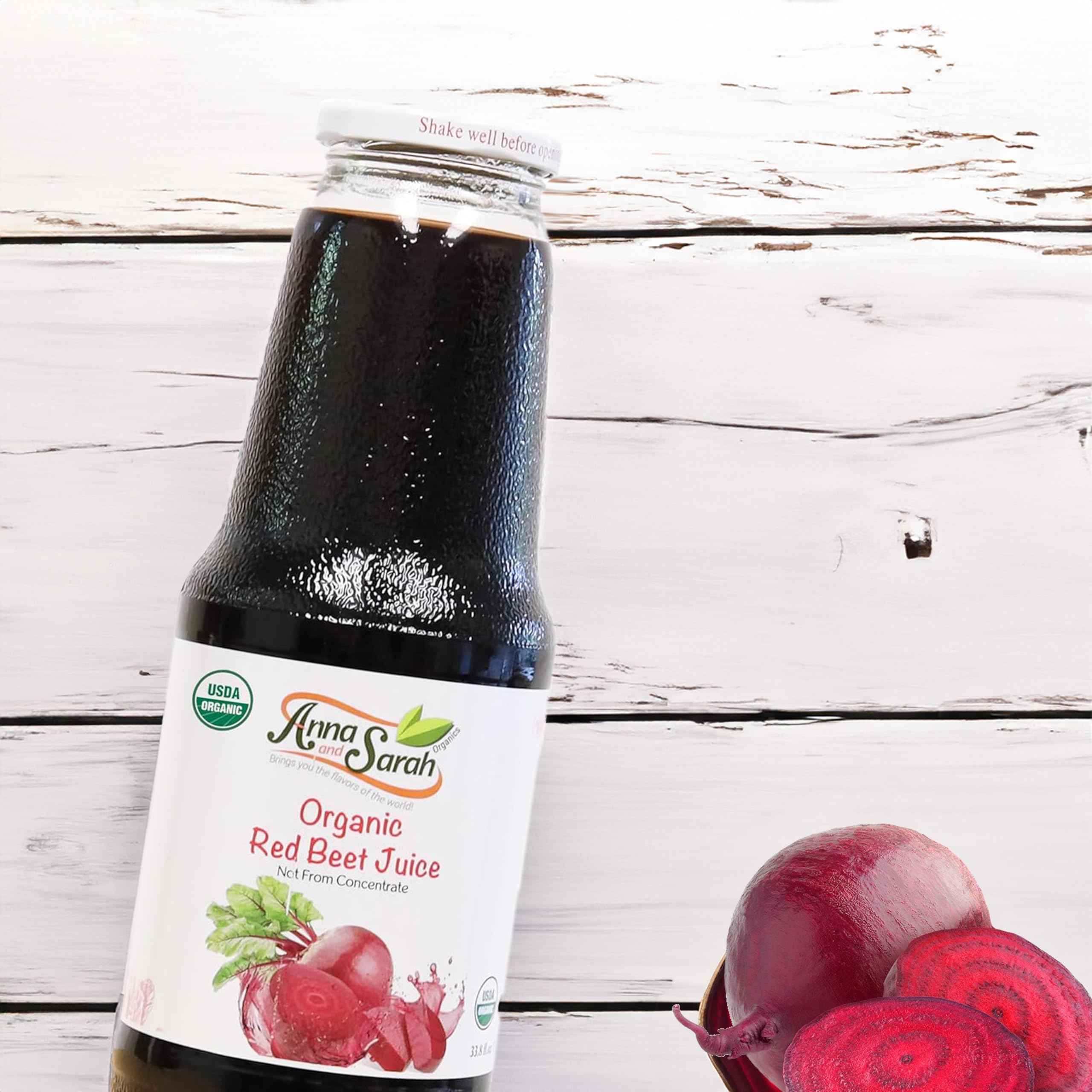 Organic Red Beat Juice (33.8 oz, 2 Pack) – USDA Certified & Pure