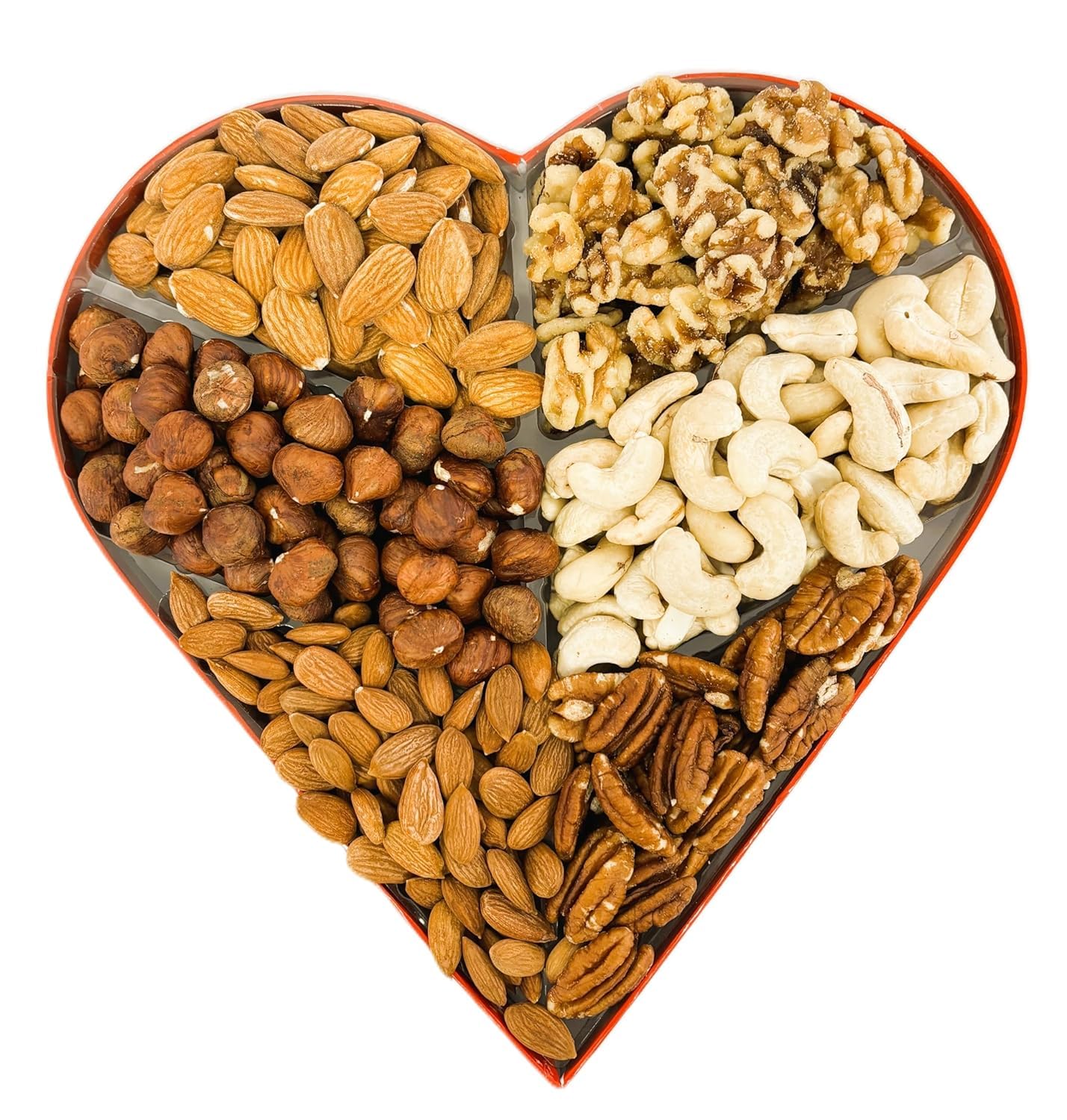 Anna and Sarah Premium Mixed Nuts Heart Shaped Gift Basket (2 Pack)