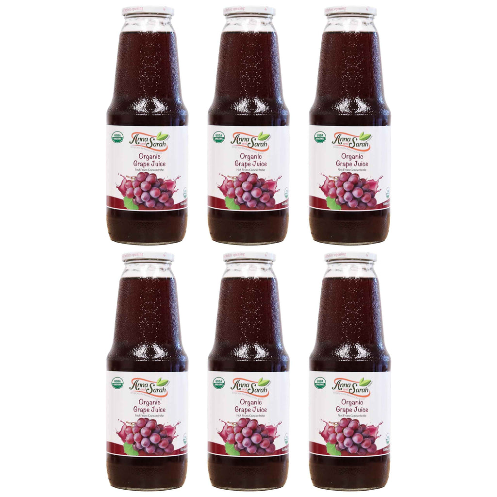 USDA Certified Organic Grape Juice - 33.8 oz (6 Pack)