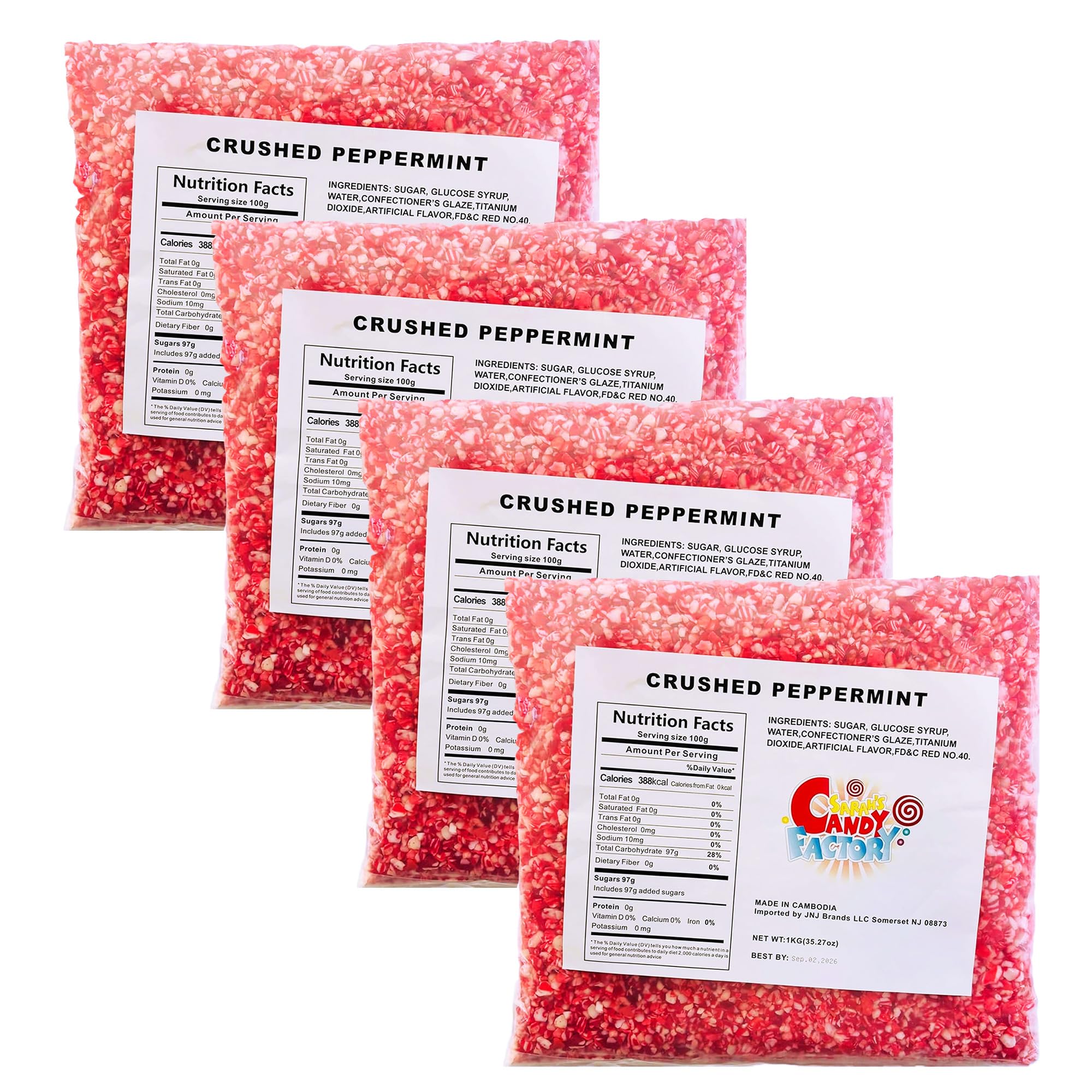 Sarah's Candy Factory Sarah's Candy Factory 2.2 Lbs 4 Pack Crushed Peppermint Candy
