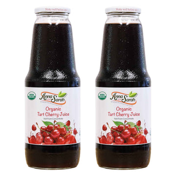 Organic Tart Cherry Juice - 33.8 oz (2 Pack) - USDA Certified