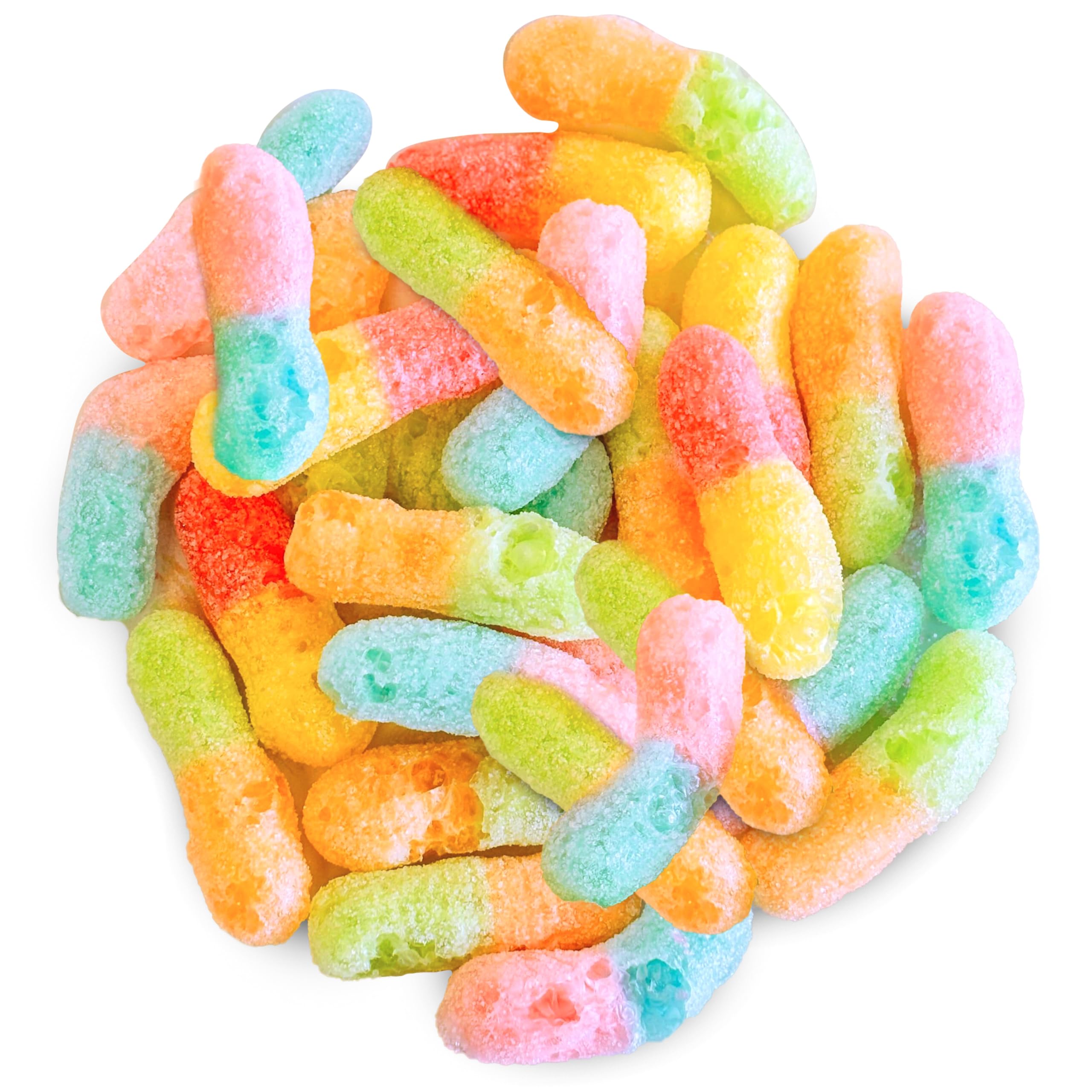 Freeze Dried Sour Worms - Sweet & Crunchy Treats (4.5 Oz)