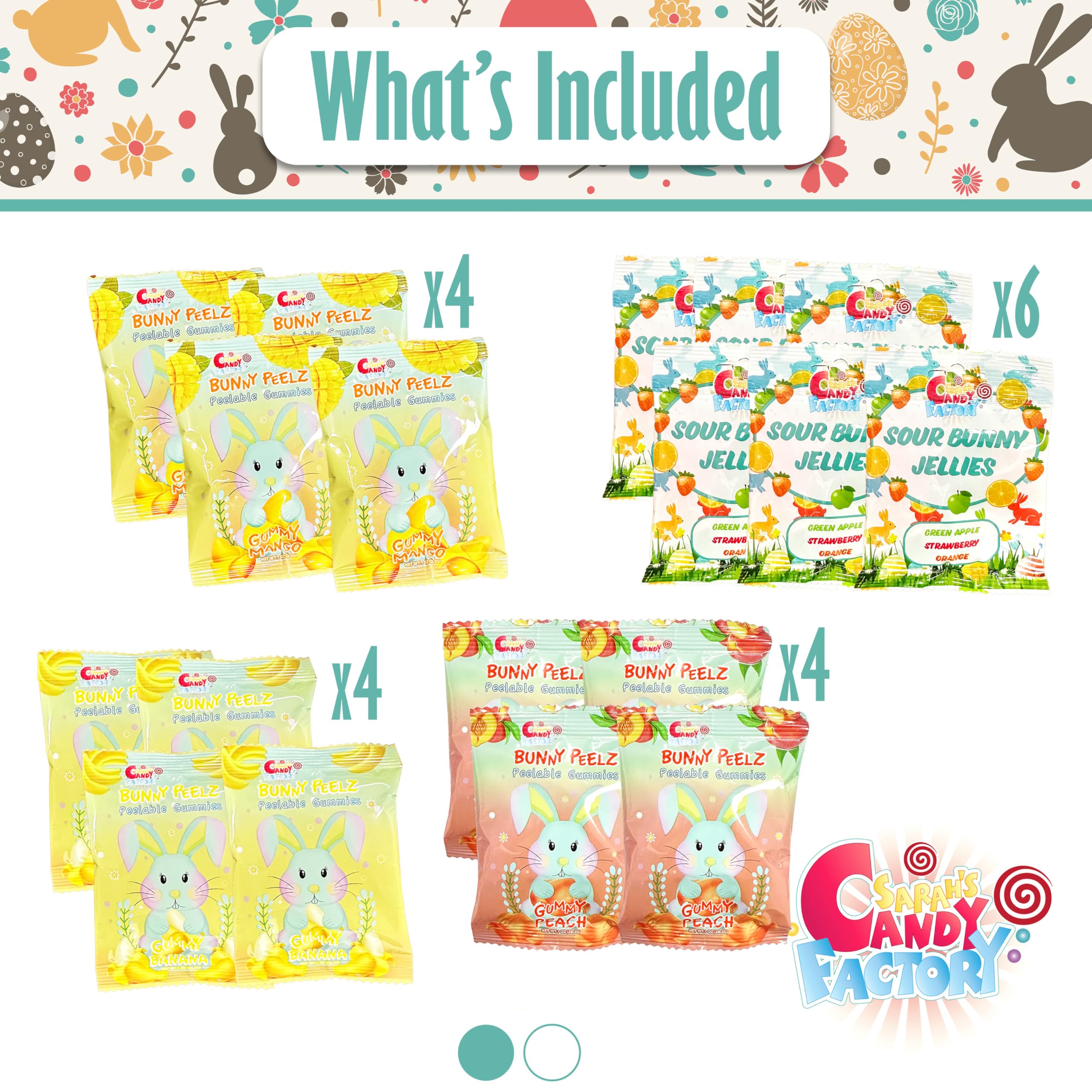 Sarah's Candy Factory Easter Snack Pink Tin (60 Count) - Assorted Candy Treats