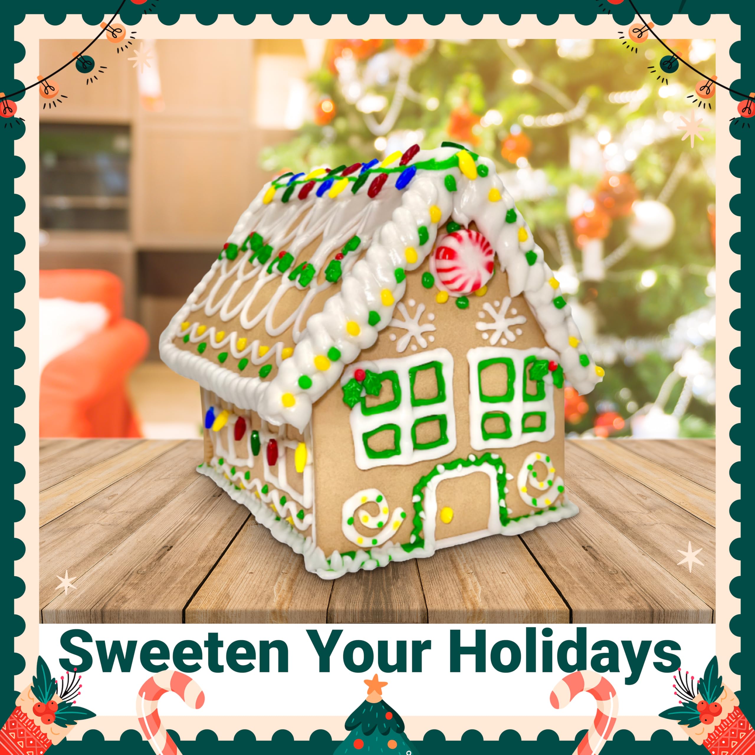 Sarah's Candy Factory Sarah's Candy Factory Gingerbread Cookie House Kit - 2 Lbs - X-Large