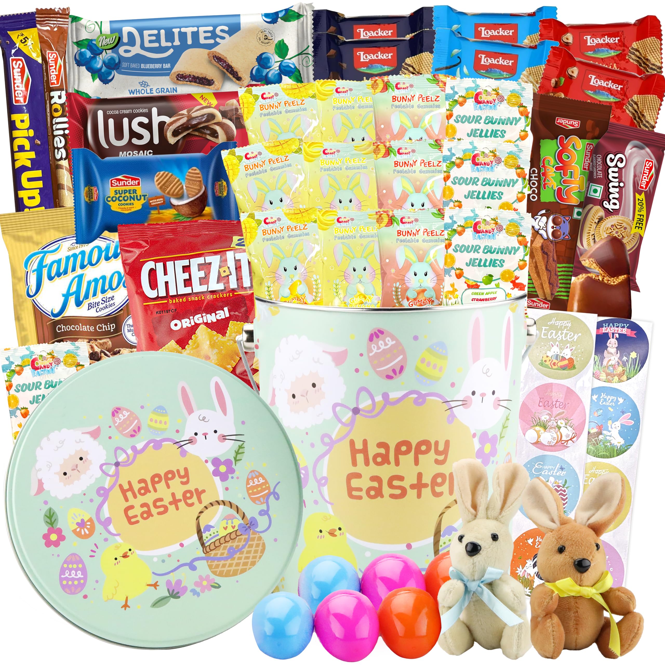 Easter Snack Green Tin - 46 Count of Delicious Treats