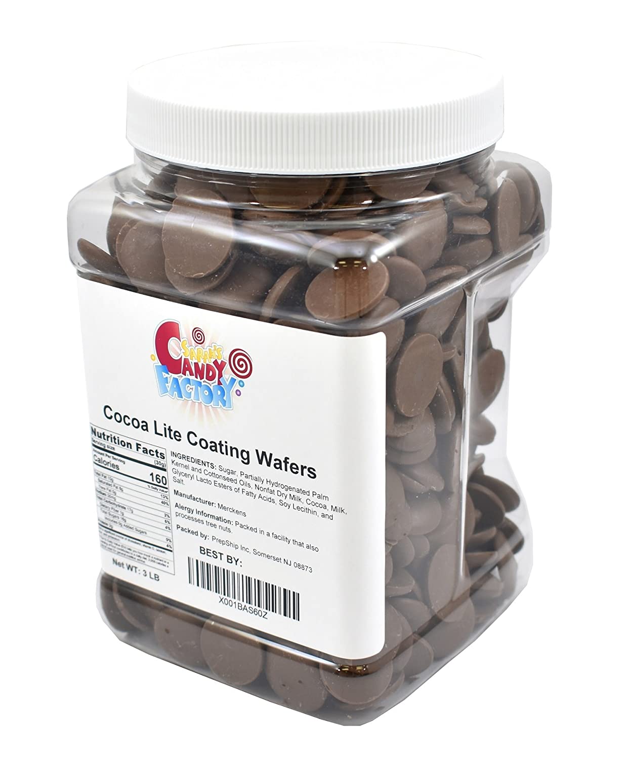 Sarah's Candy Factory 3 Lbs Milk Chocolate Melting Wafers in Jar