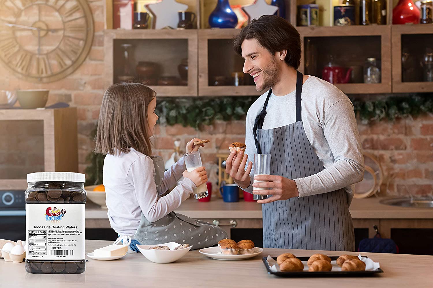 Sarah's Candy Factory 3 Lbs Milk Chocolate Melting Wafers in Jar