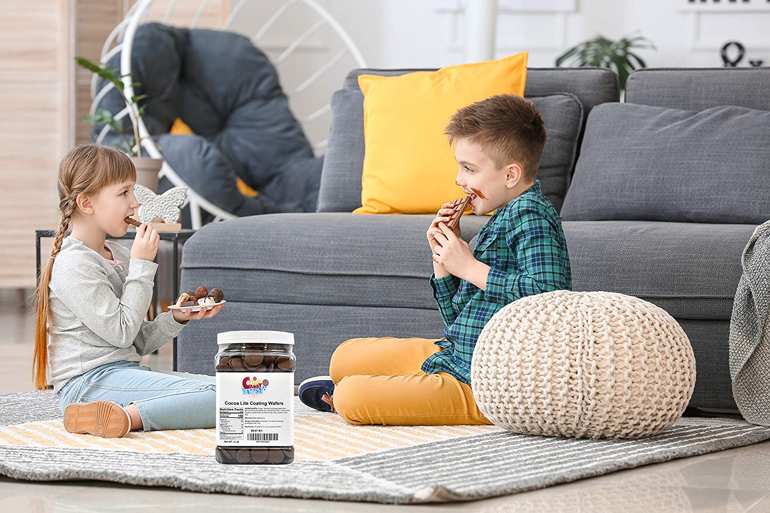 Sarah's Candy Factory 3 Lbs Milk Chocolate Melting Wafers in Jar