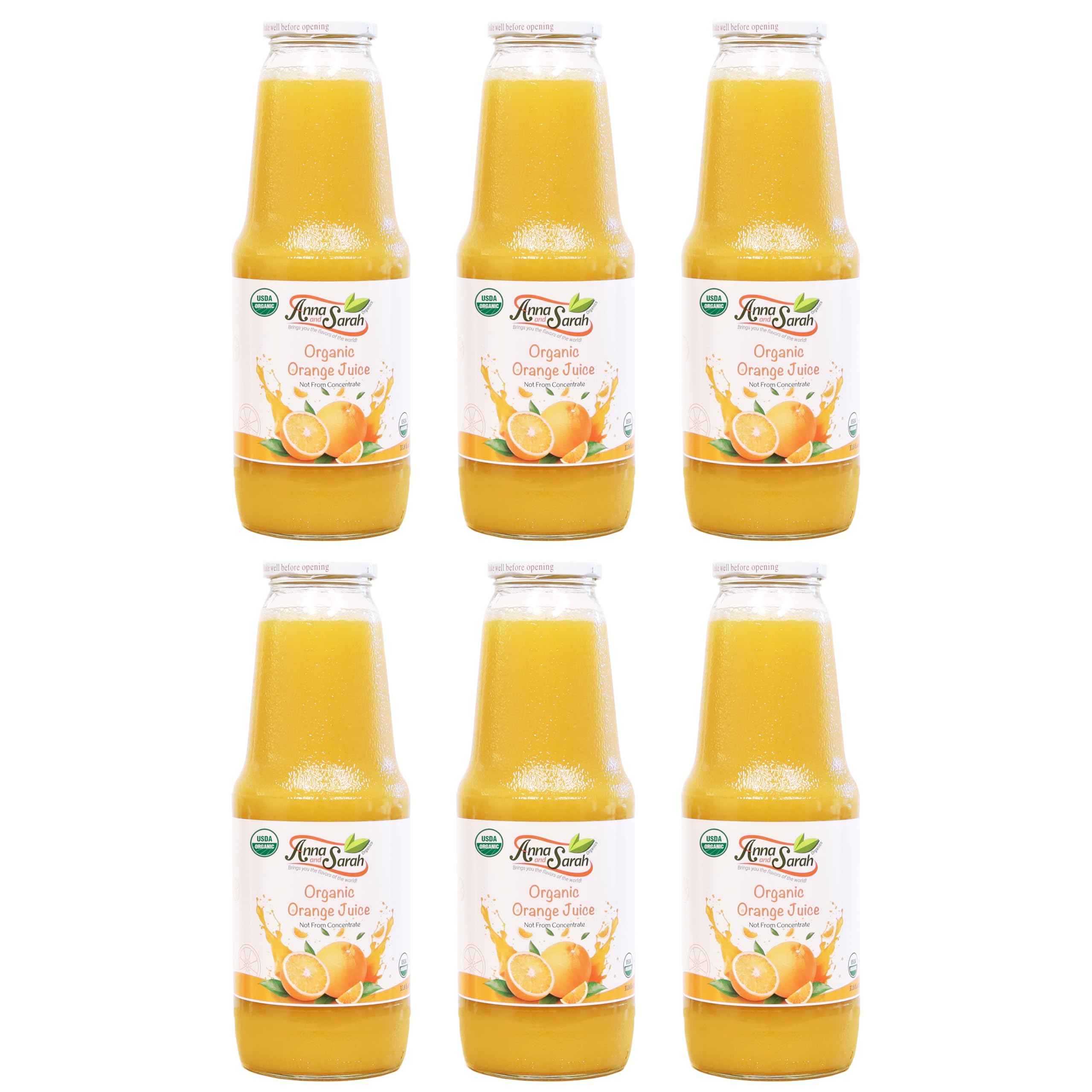 USDA Certified Organic Orange Juice 6-Pack (33.8 oz)