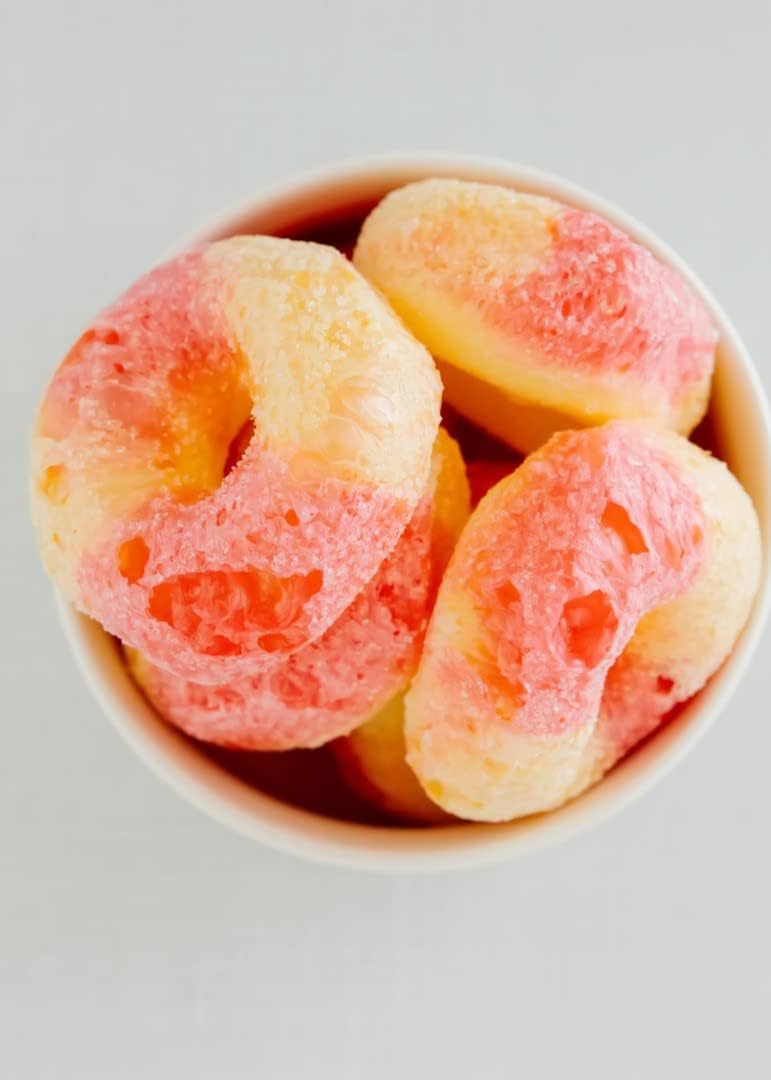 Sarah's Candy Factory Freeze-Dried Peach Rings - Crunchy & Sweet