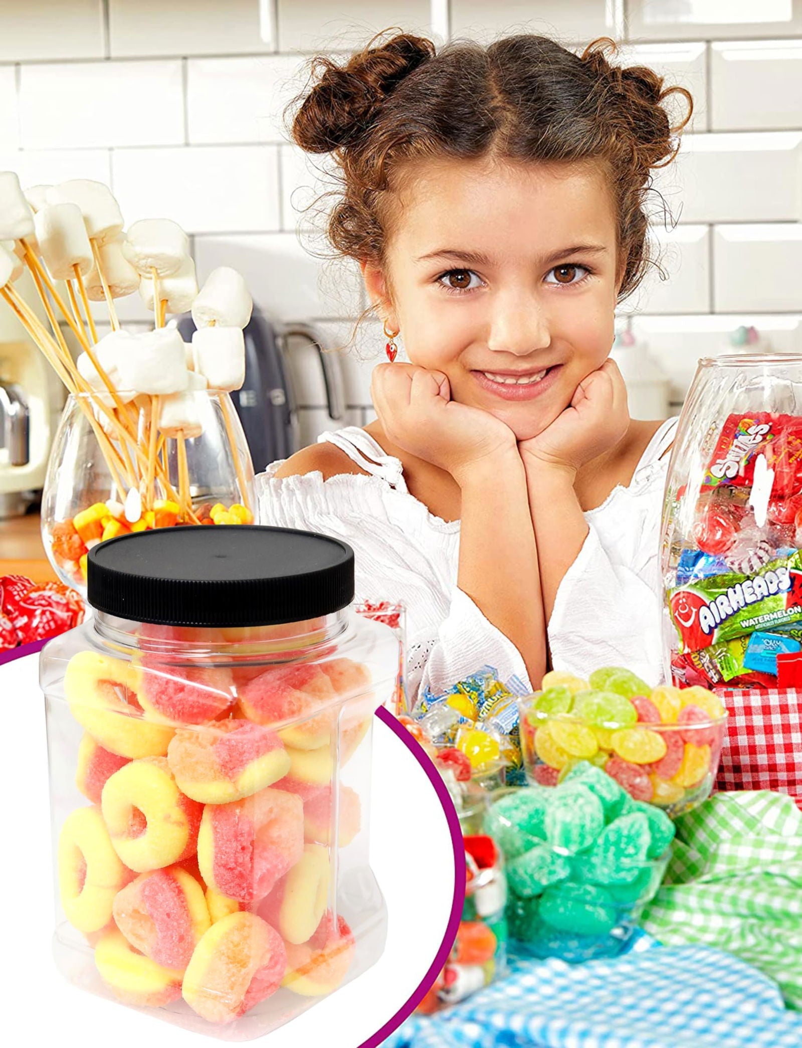 Sarah's Candy Factory Freeze-Dried Peach Rings - Crunchy & Sweet