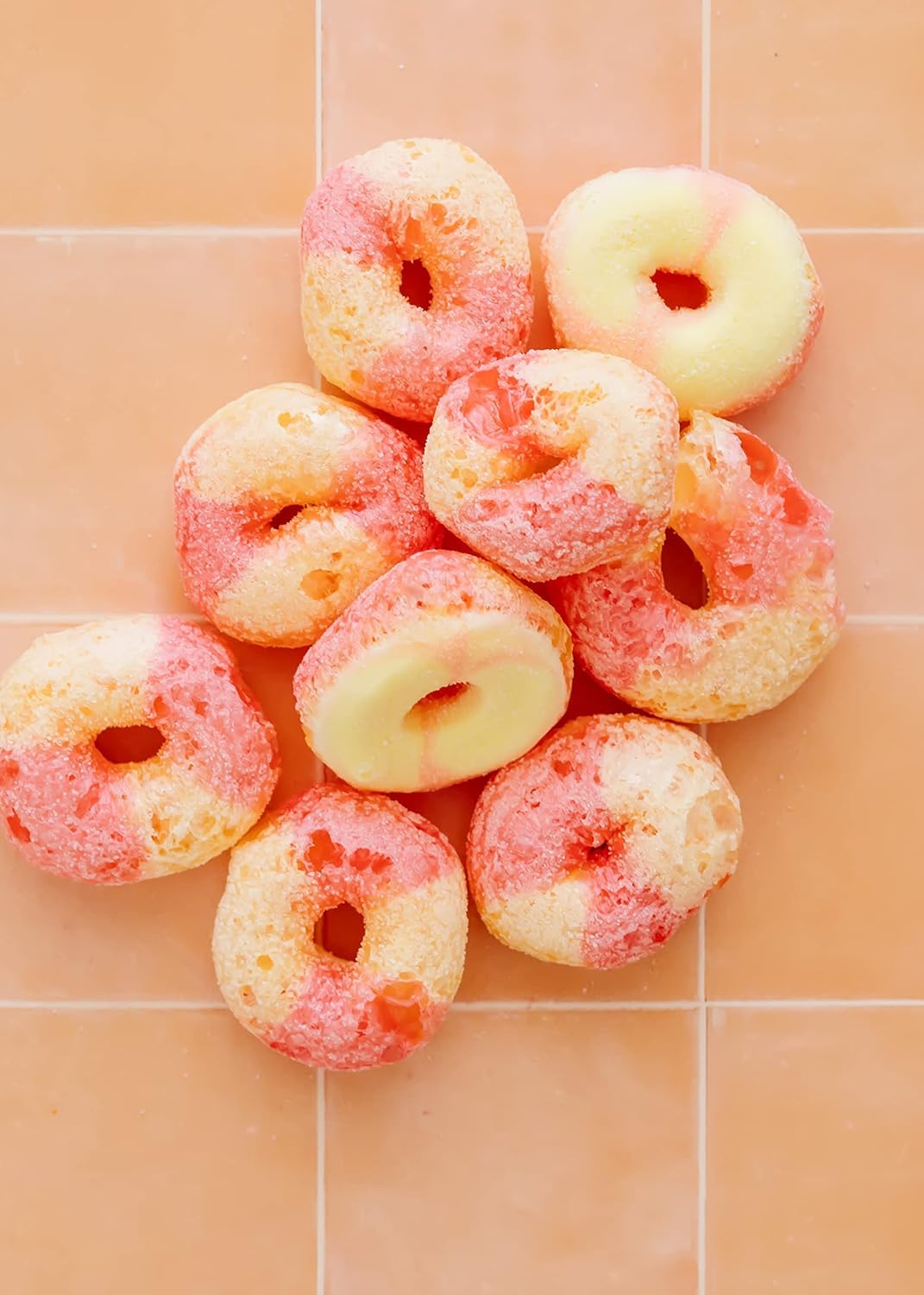 Sarah's Candy Factory Freeze-Dried Peach Rings - Crunchy & Sweet