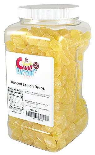 Sarah's Candy Factory Sanded Lemon Drops - 6 Lbs Jar