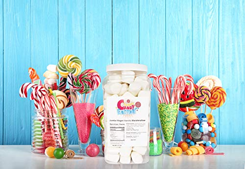 Sarah's Candy Factory Vegan Jumbo Vanilla Marshmallows Jar