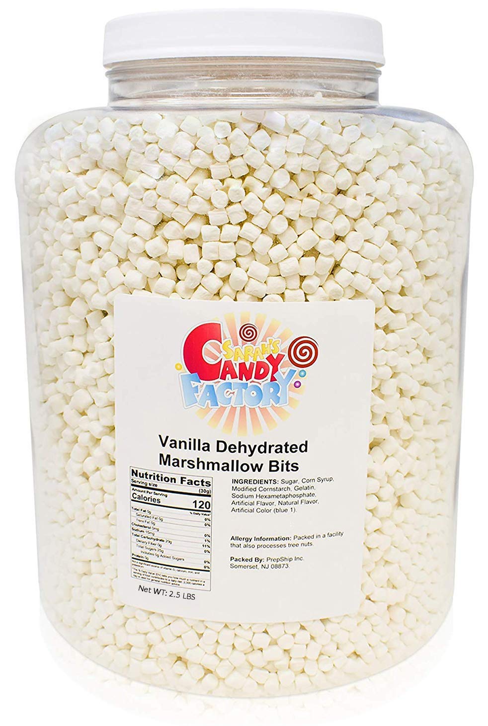 Vanilla Mini Dehydrated Marshmallow Bits - Big Jar (1-2.5 Lbs)