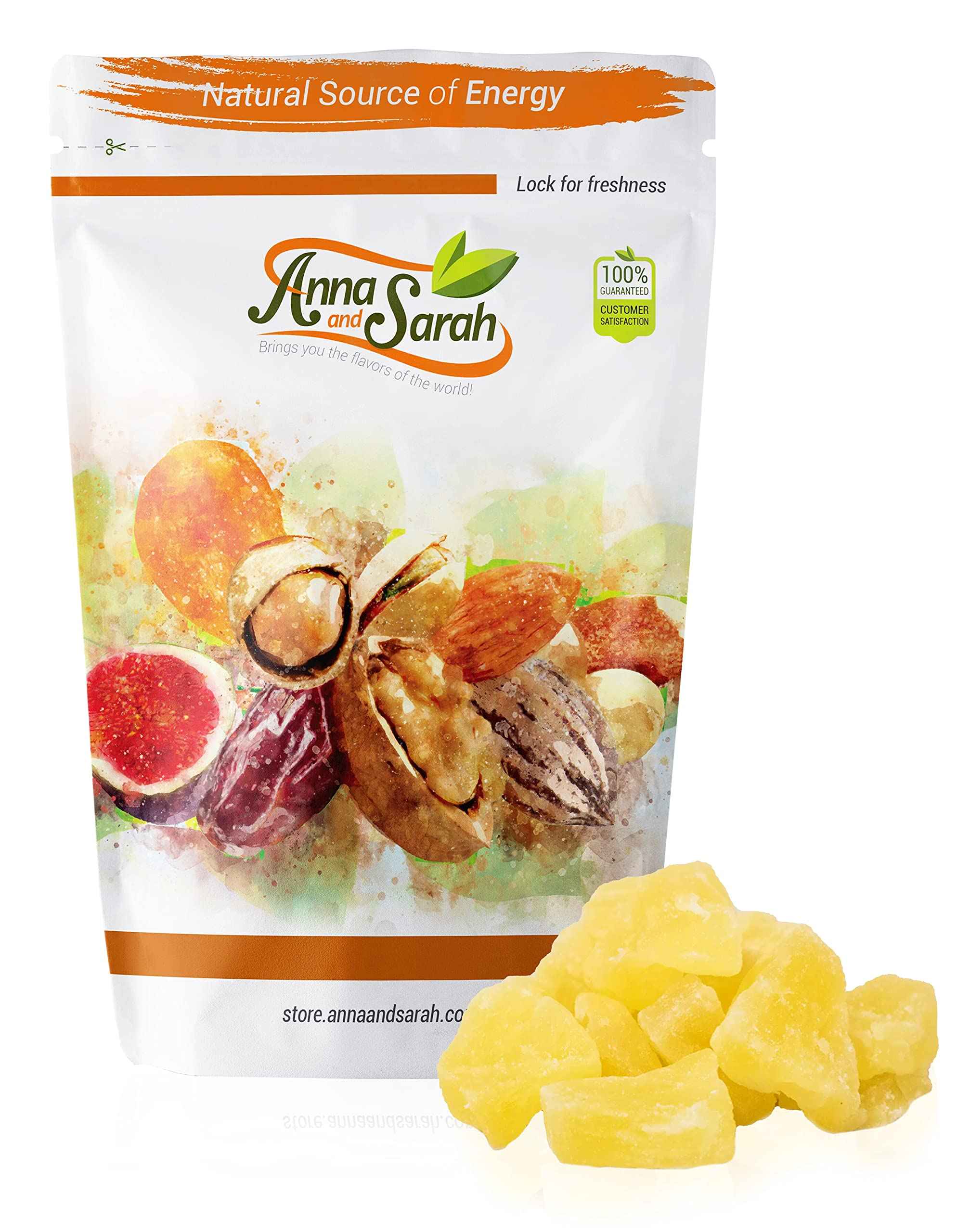 Anna and Sarah Unsulfured Low Sugar Dried Pineapple Tidbits, 2 Lbs